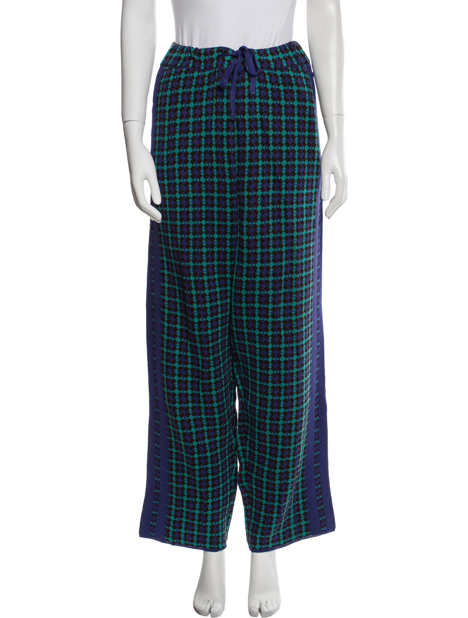 Adrian Cashmere Plaid Print Sweatpants