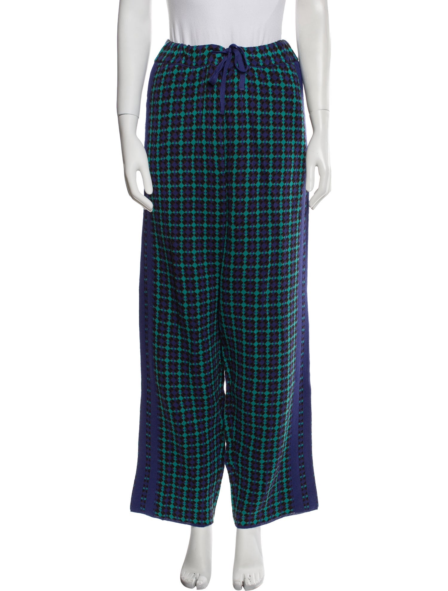 Adrian Cashmere Plaid Print Sweatpants
