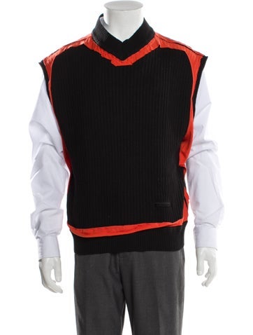 Ader error Sweaters Striped V-Neck Sweater Vest S