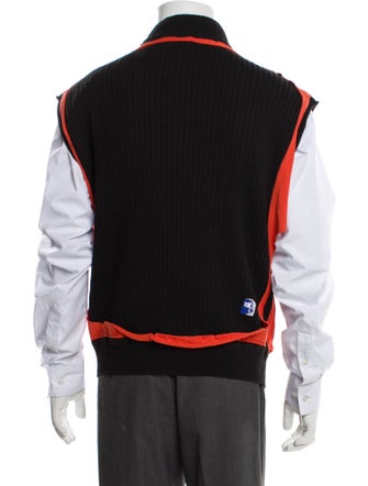 ADER error Striped V-Neck Sweater Vest