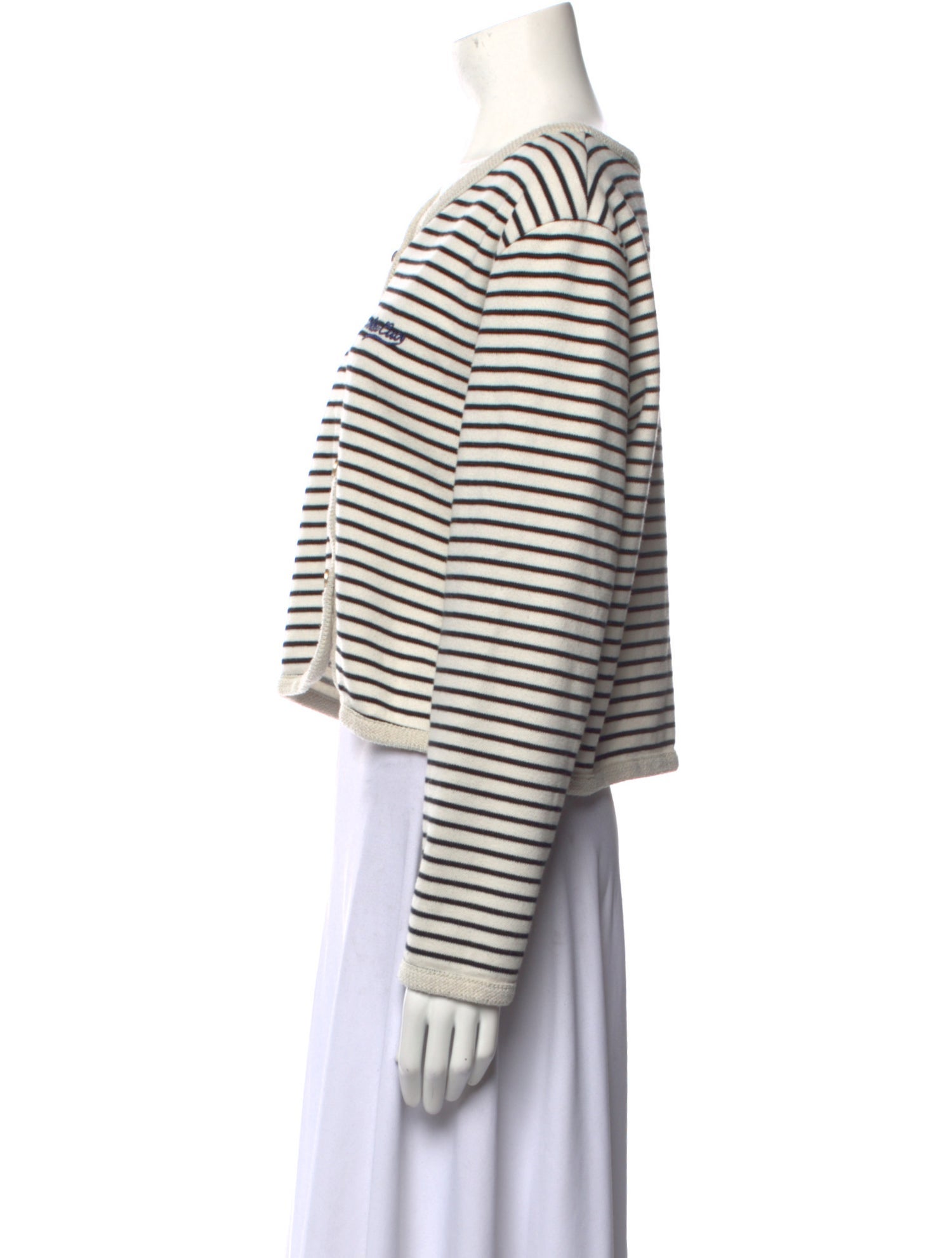 ADER error Striped V-Neck Sweater