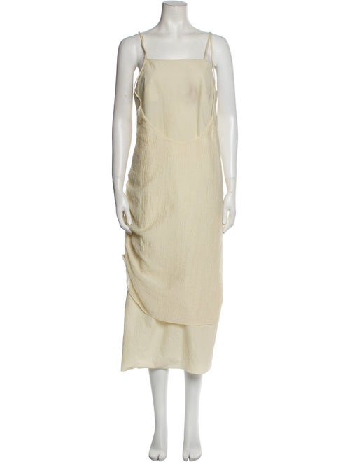 ADER error Square Neckline Midi Length Dress