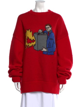 ADER error Wool Graphic Print Sweater