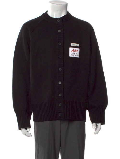 ADER error Graphic Print Crew Neck Cardigan