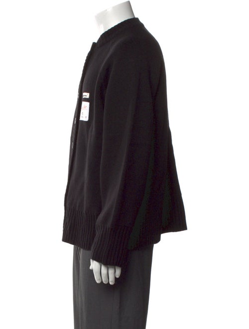 ADER error Graphic Print Crew Neck Cardigan