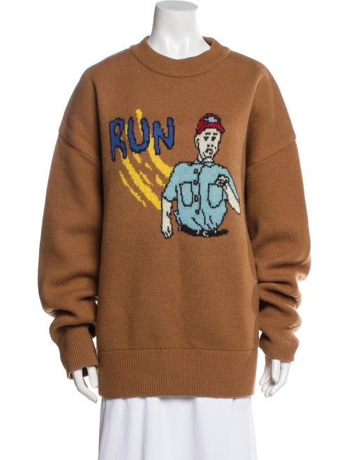 ADER error Wool Graphic Print Sweater