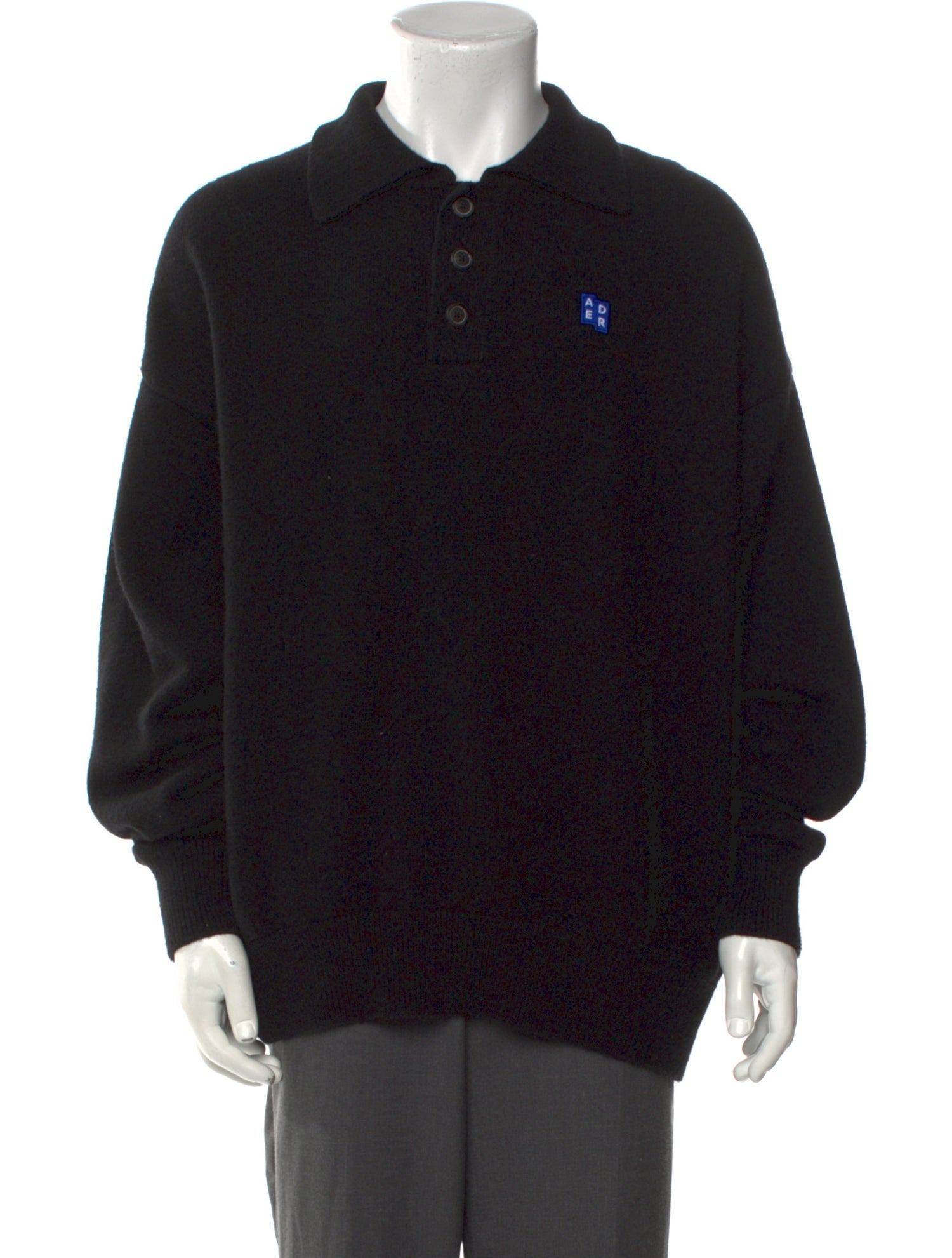 ADER error Wool Collar Polo Sweater
