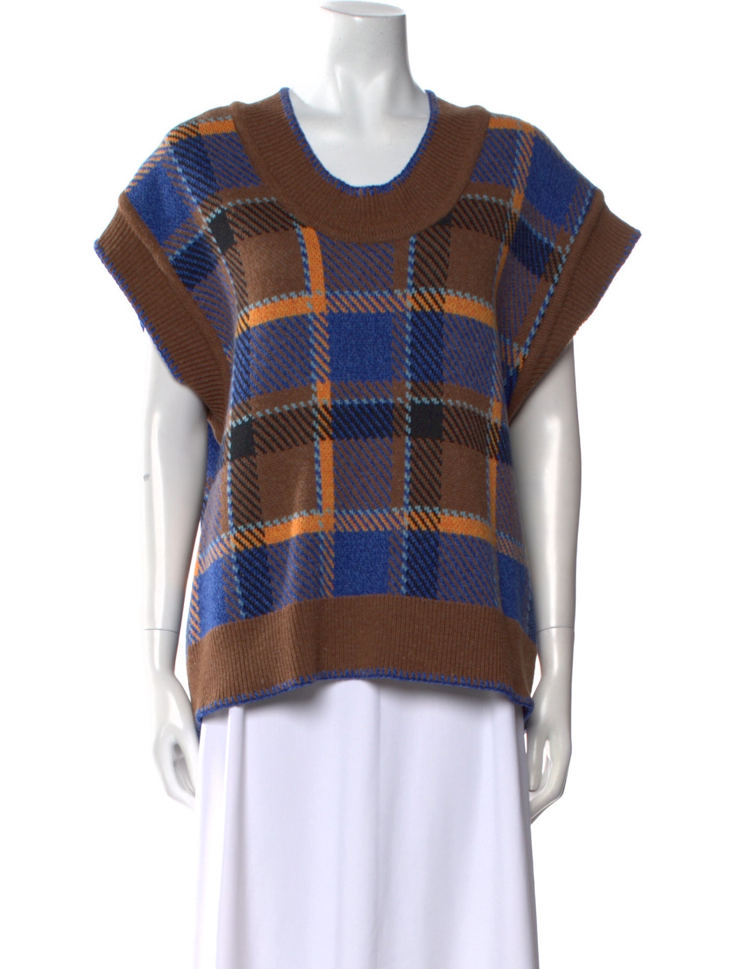 ADER error Wool Plaid Print Sweater