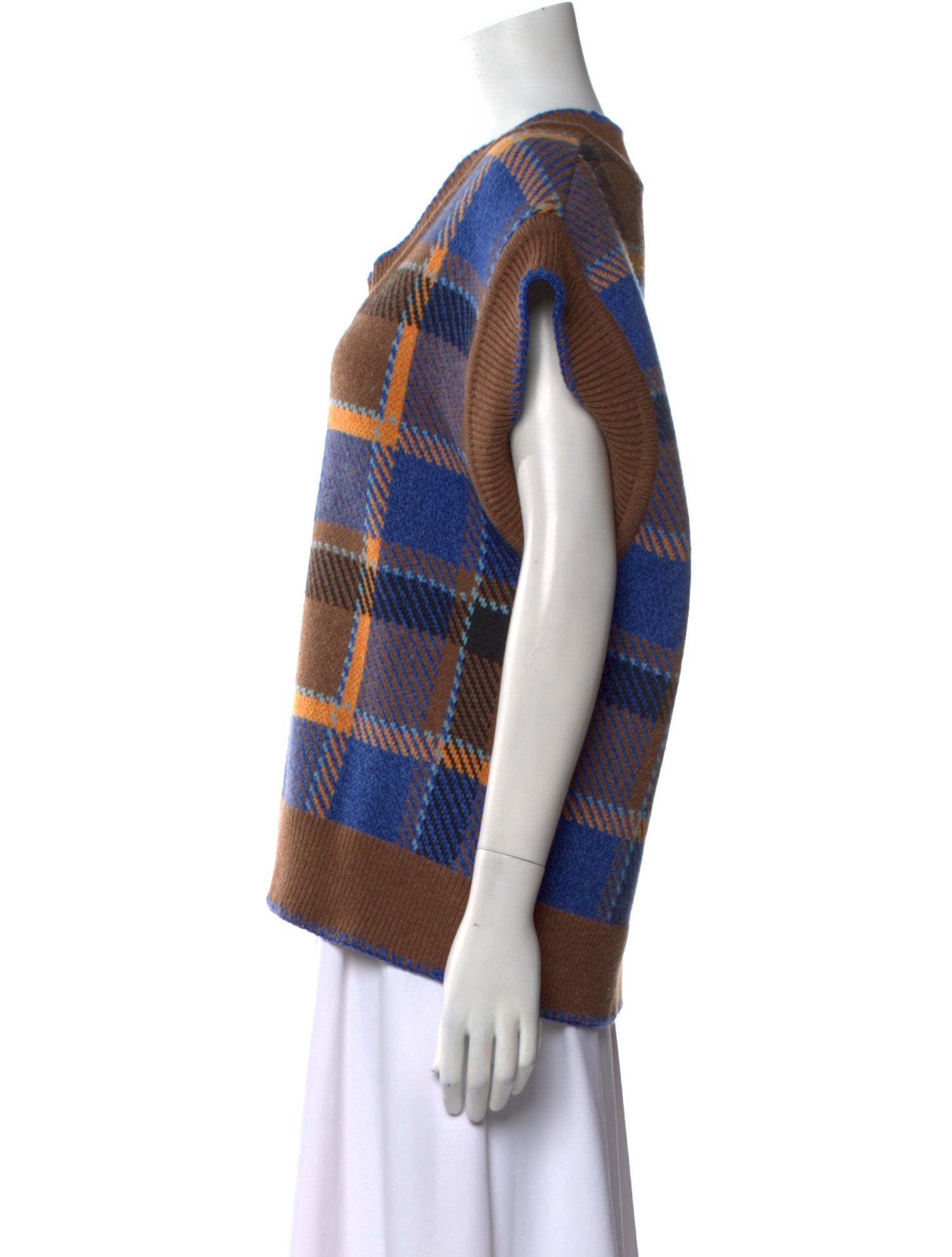 ADER error Wool Plaid Print Sweater