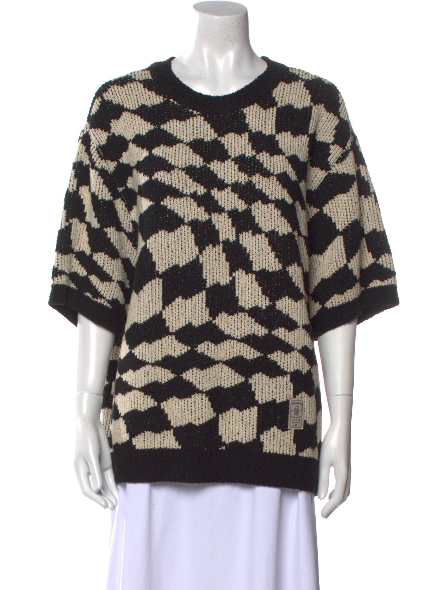 ADER error Printed Scoop Neck Sweater