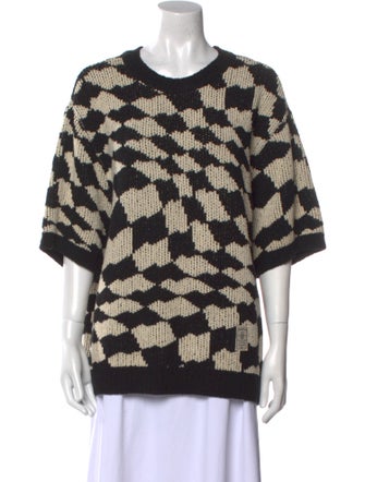 ADER error Printed Scoop Neck Sweater