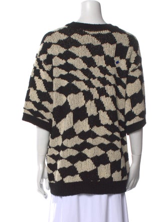 ADER error Printed Scoop Neck Sweater
