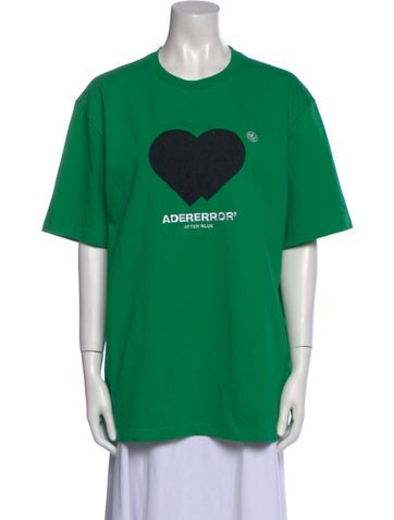 Ader error Tops Graphic Print Crew Neck T-Shirt L