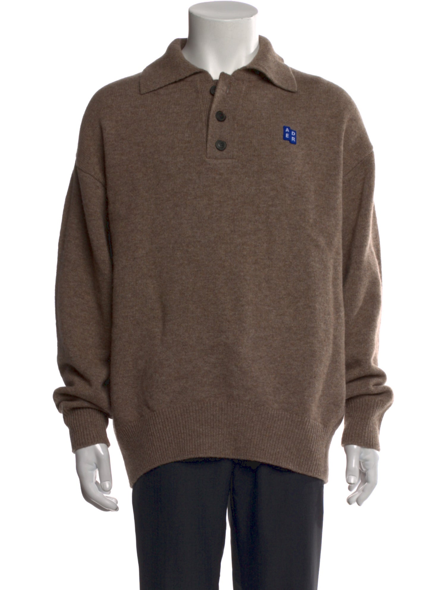 ADER error Wool Collar Polo Sweater