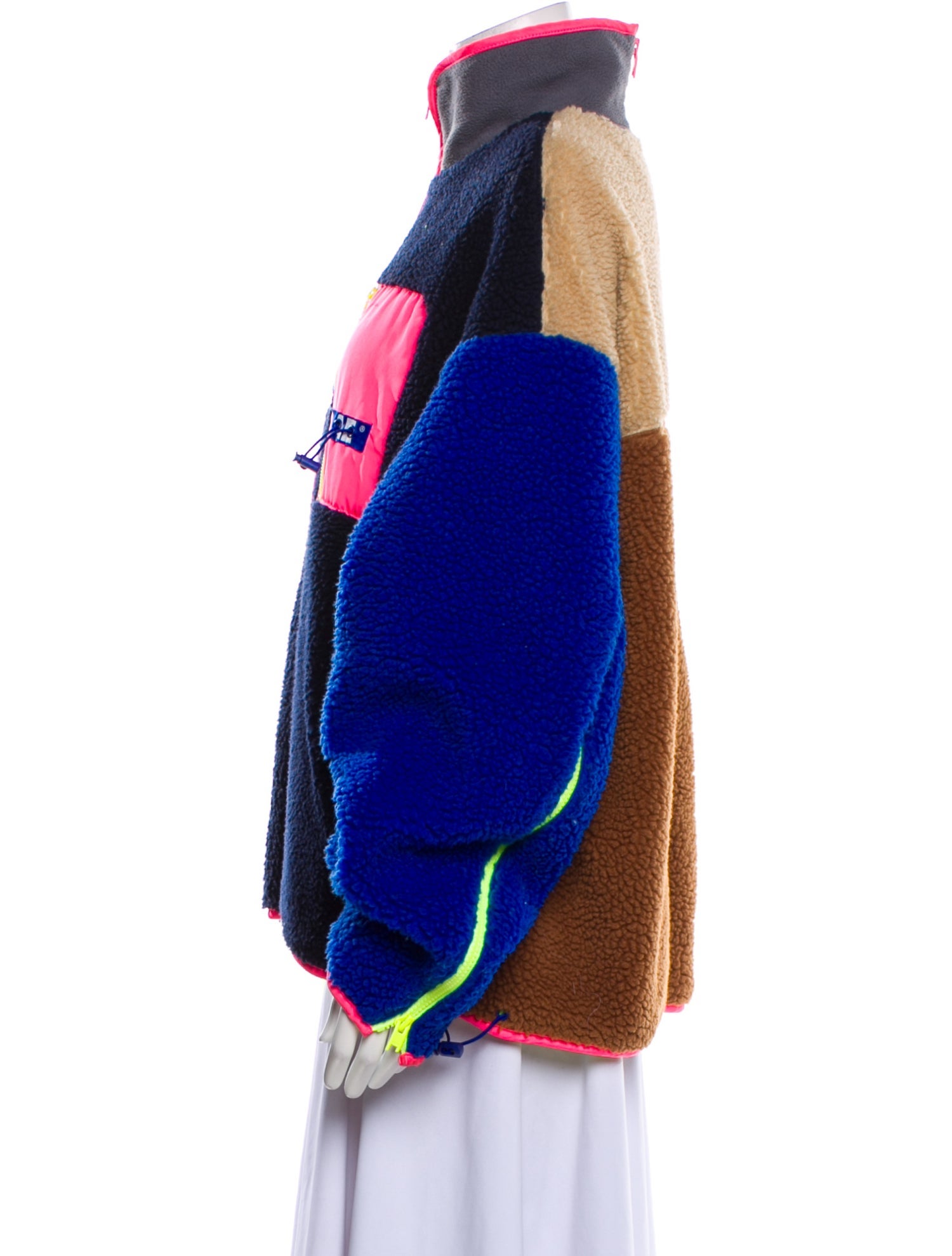 ADER error Colorblock Pattern Bomber Jacket