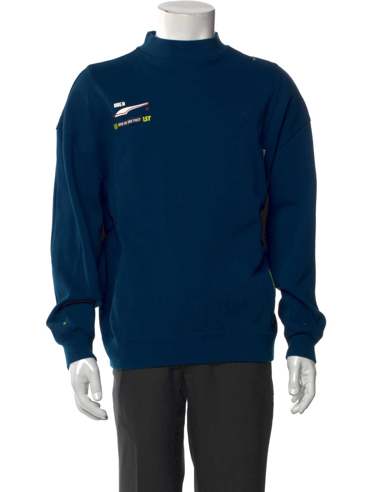 ADER error Graphic Print Mock Neck Sweatshirt