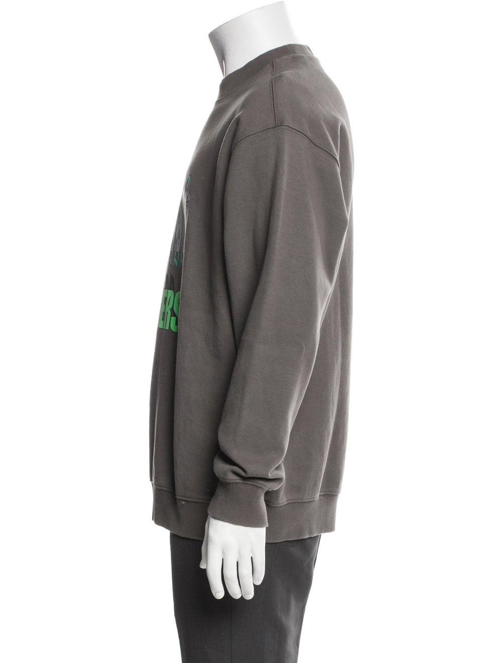 Ader error Sweatshirt Grey Graphic Print Long Sle… - image 2