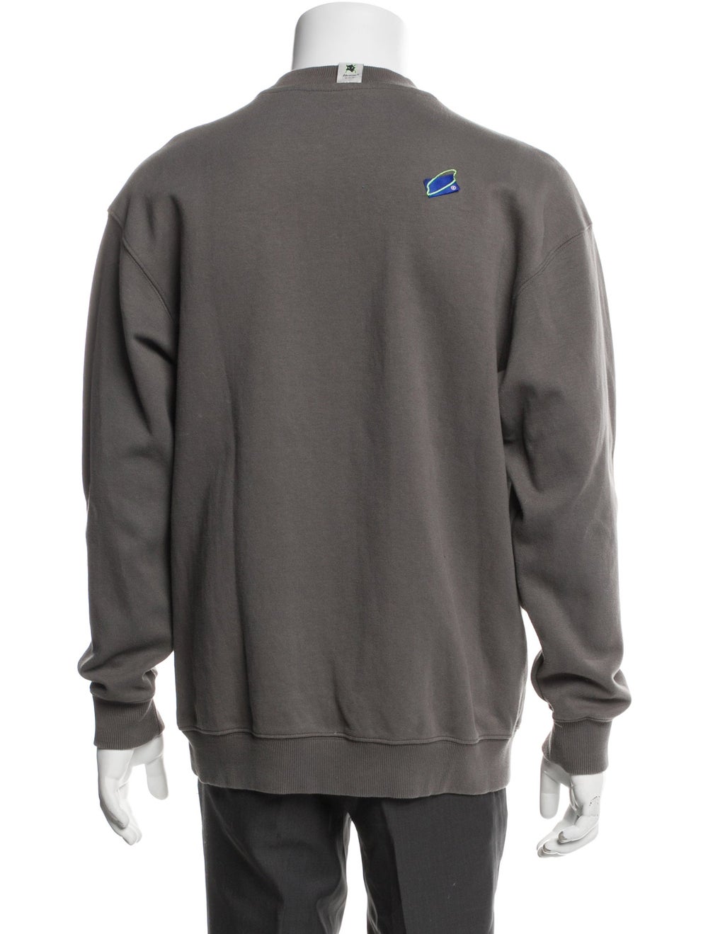 Ader error Sweatshirt Grey Graphic Print Long Sle… - image 3