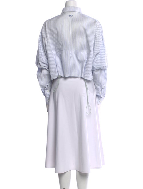 ADER error Striped Long Sleeve Button-Up Top