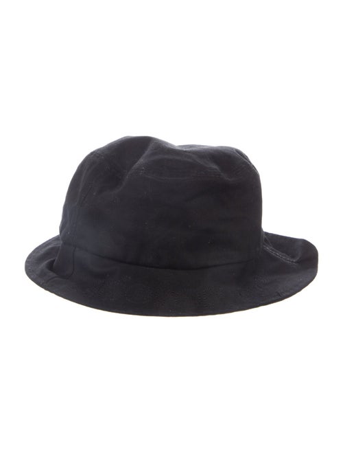 ADER error Cotton-Blend Black Embroidered Bucket Hat