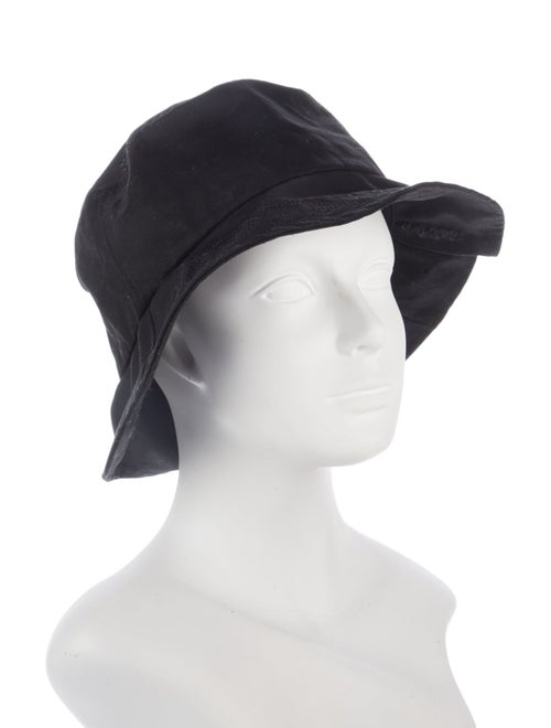 ADER error Cotton-Blend Black Embroidered Bucket Hat