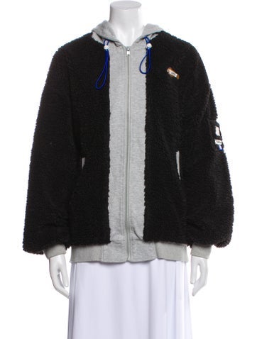 Pre-owned Ader Error Faux Fur Jacket In Black
