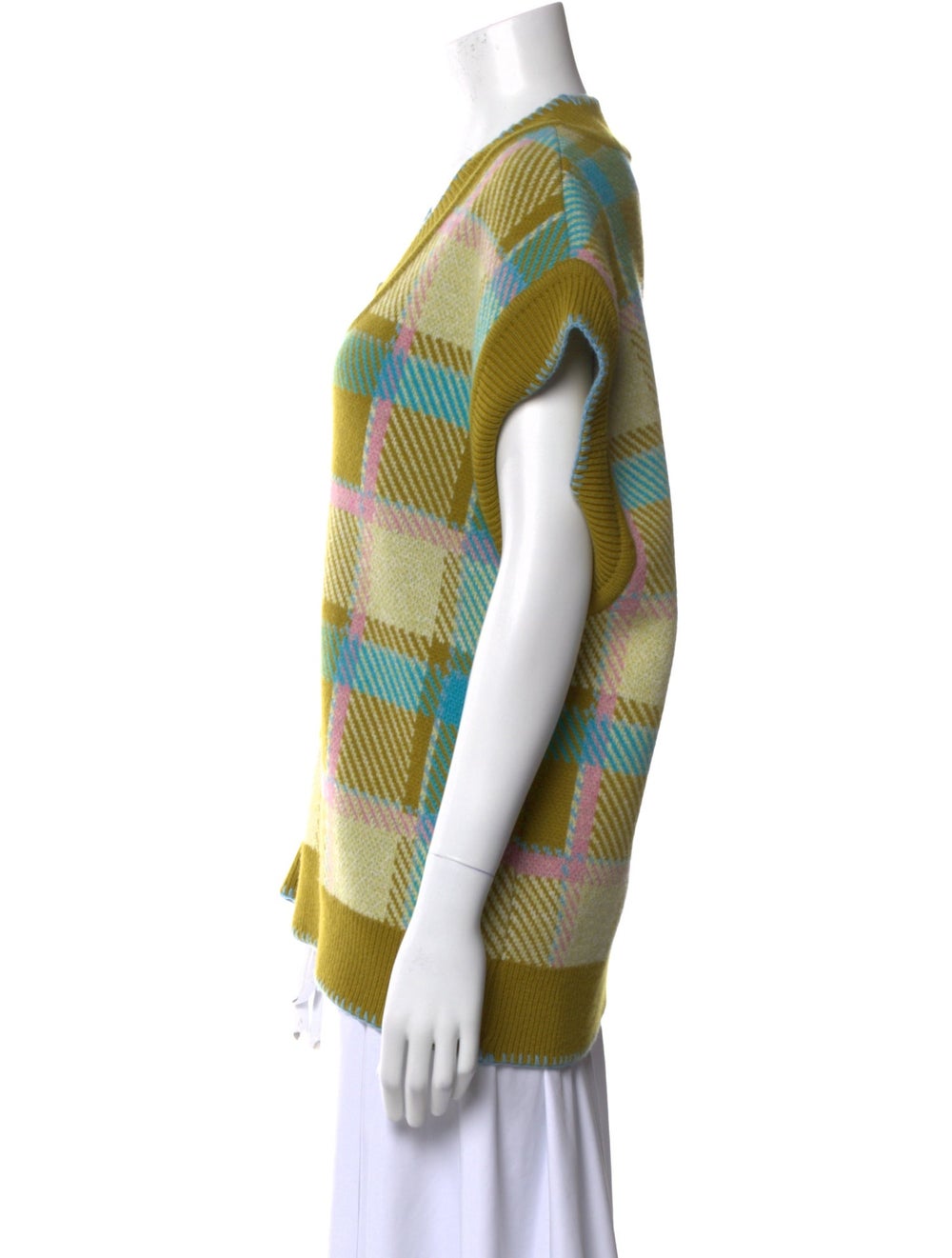 Ader error Wool Pullover Green Printed Whipstitch… - image 2