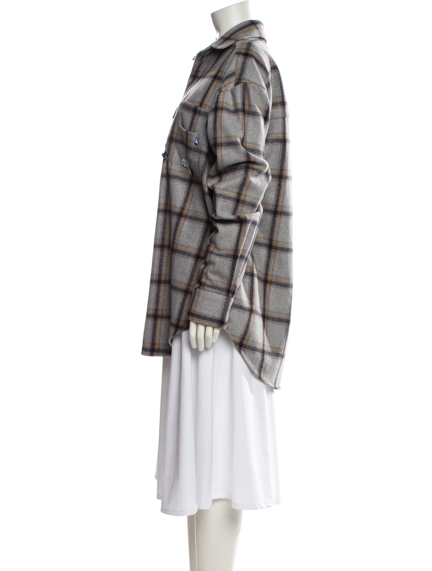 ADER error Plaid Print Long Sleeve Shirt