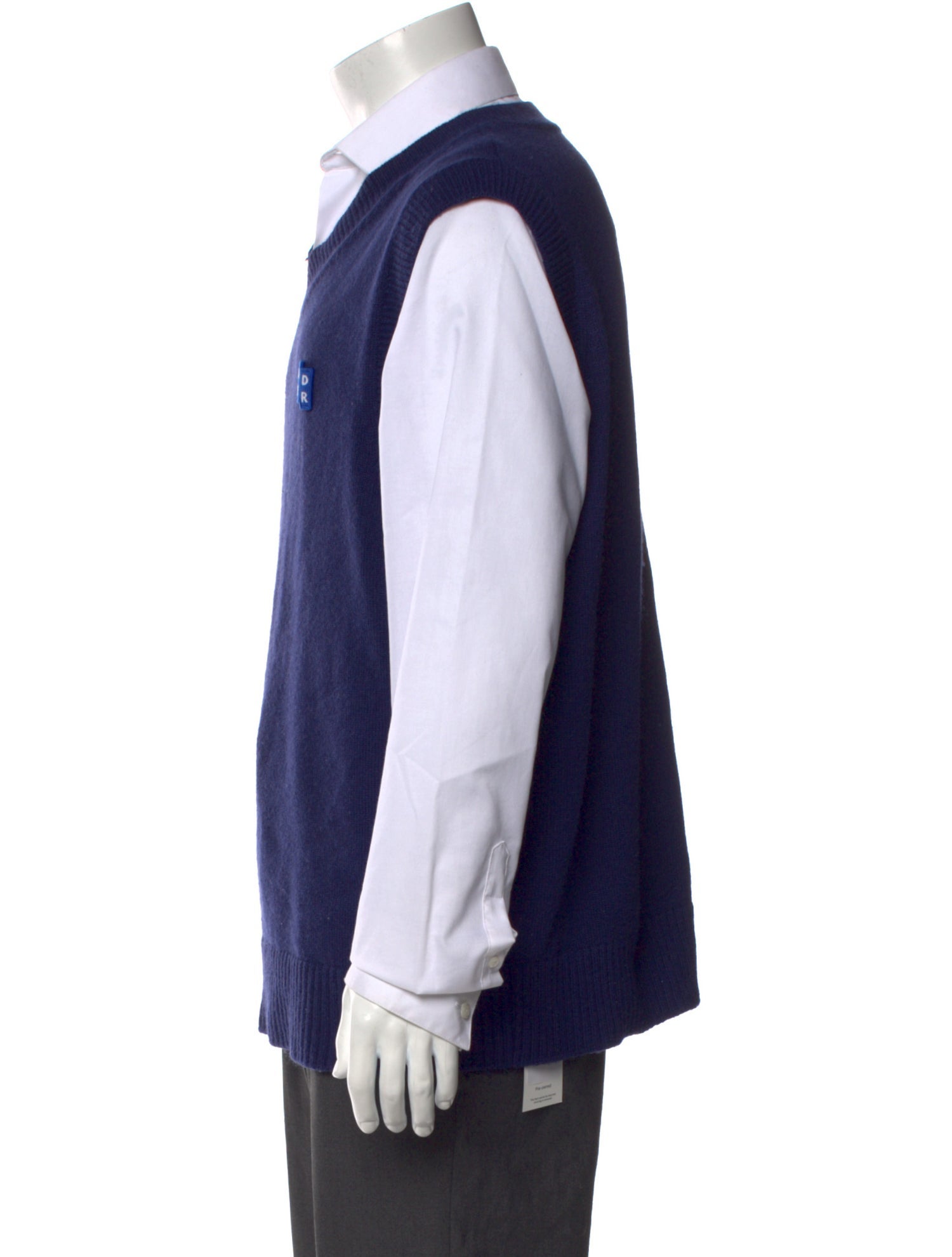 ADER error Wool Colorblock Pattern Sweater Vest