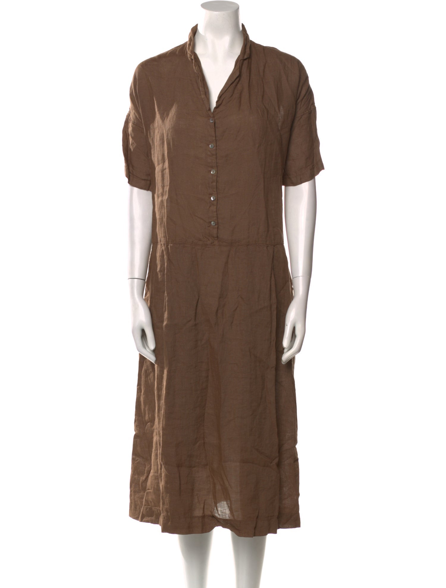 Album di Famiglia Linen Midi Length Dress