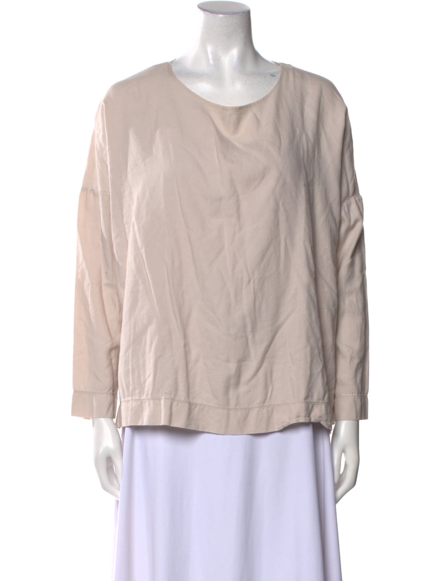 Album di Famiglia Scoop Neck Three-Quarter Sleeve Blouse