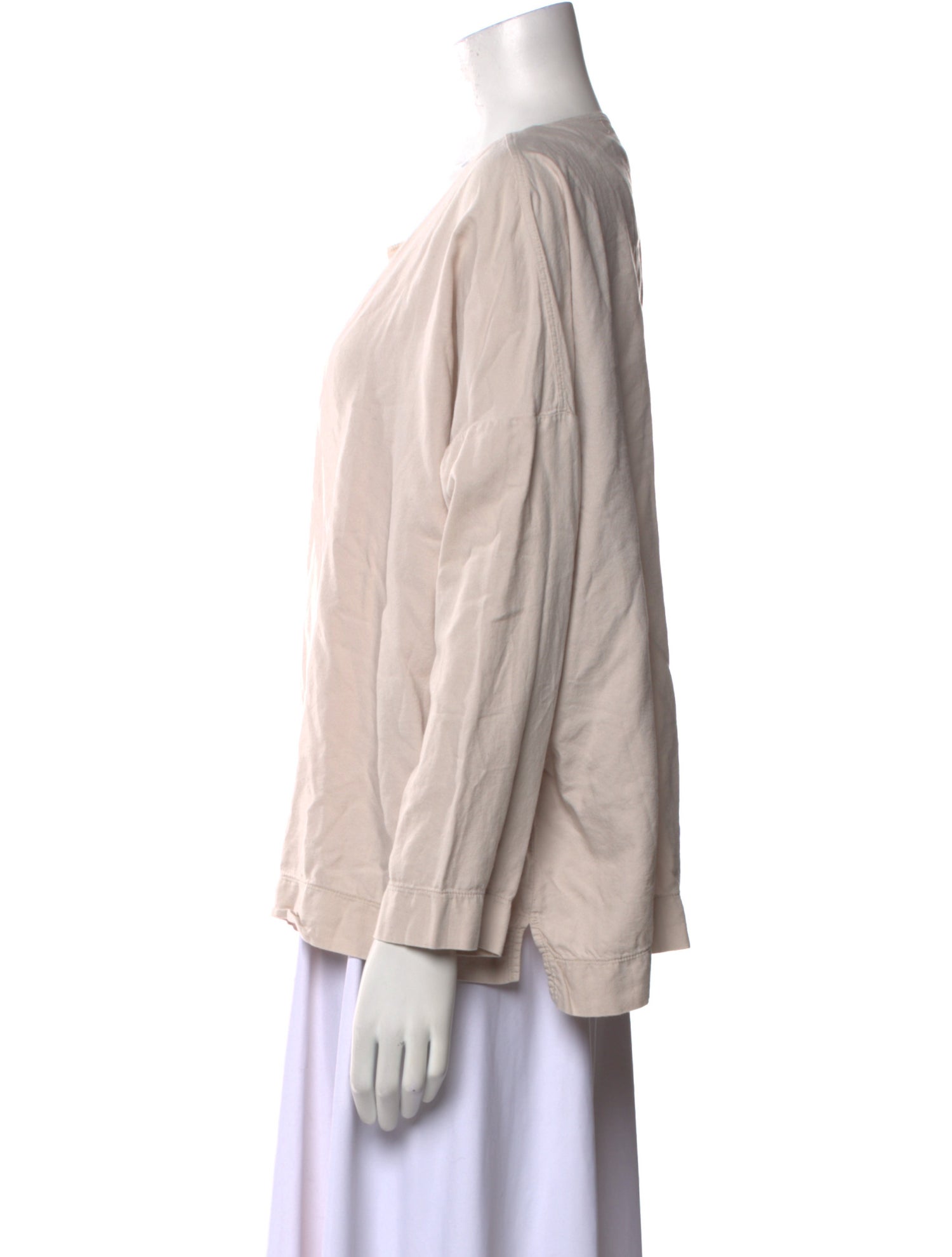 Album di Famiglia Scoop Neck Three-Quarter Sleeve Blouse