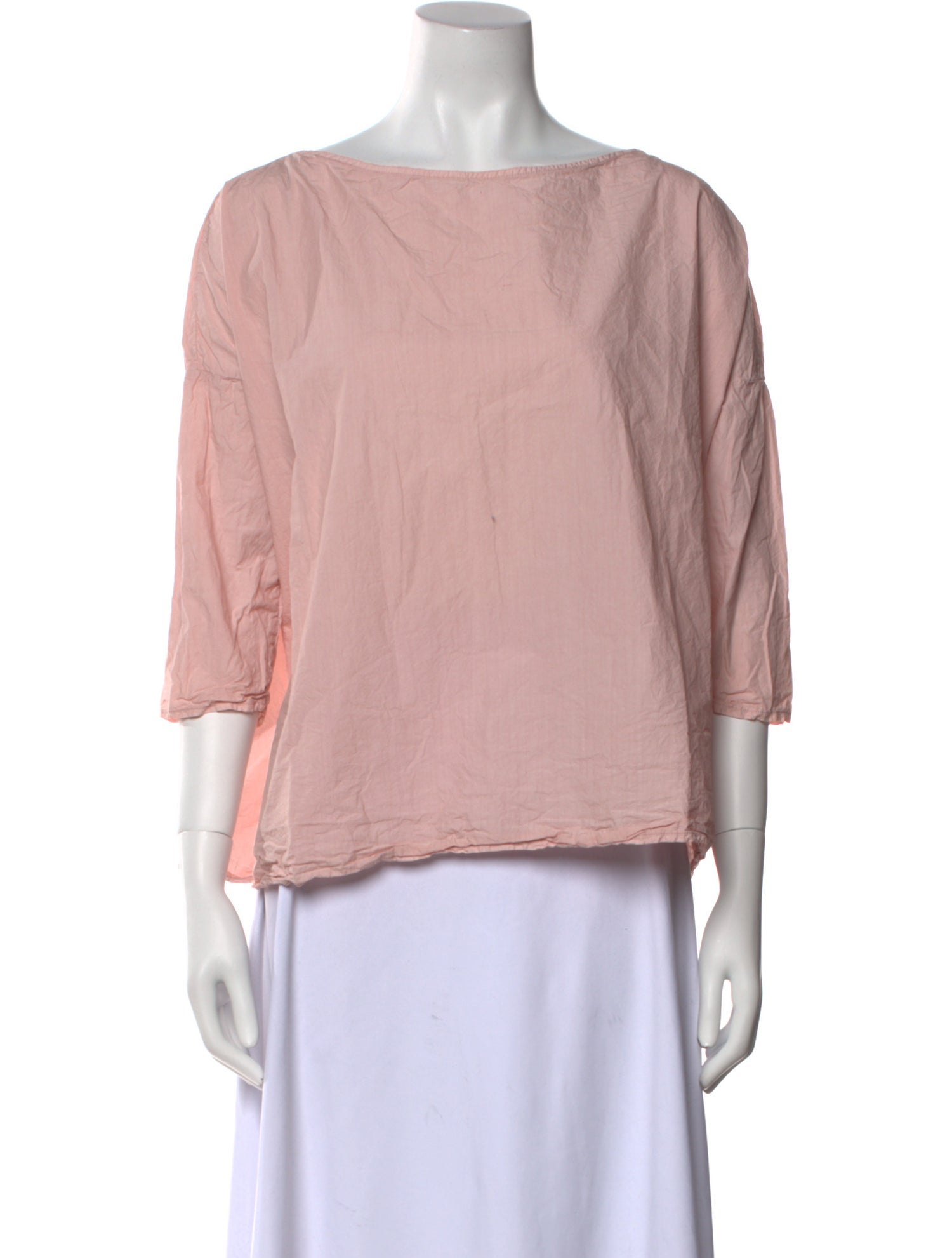 Album di Famiglia Bateau Neckline Three-Quarter Sleeve Blouse