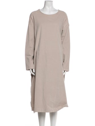 Album di Famiglia Bateau Neckline Midi Length Dress