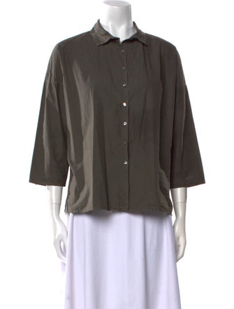 Album di Famiglia Three-Quarter Sleeve Button-Up Top