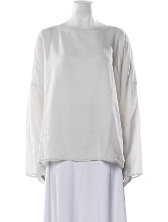 Album di Famiglia Bateau Neckline Long Sleeve Blouse