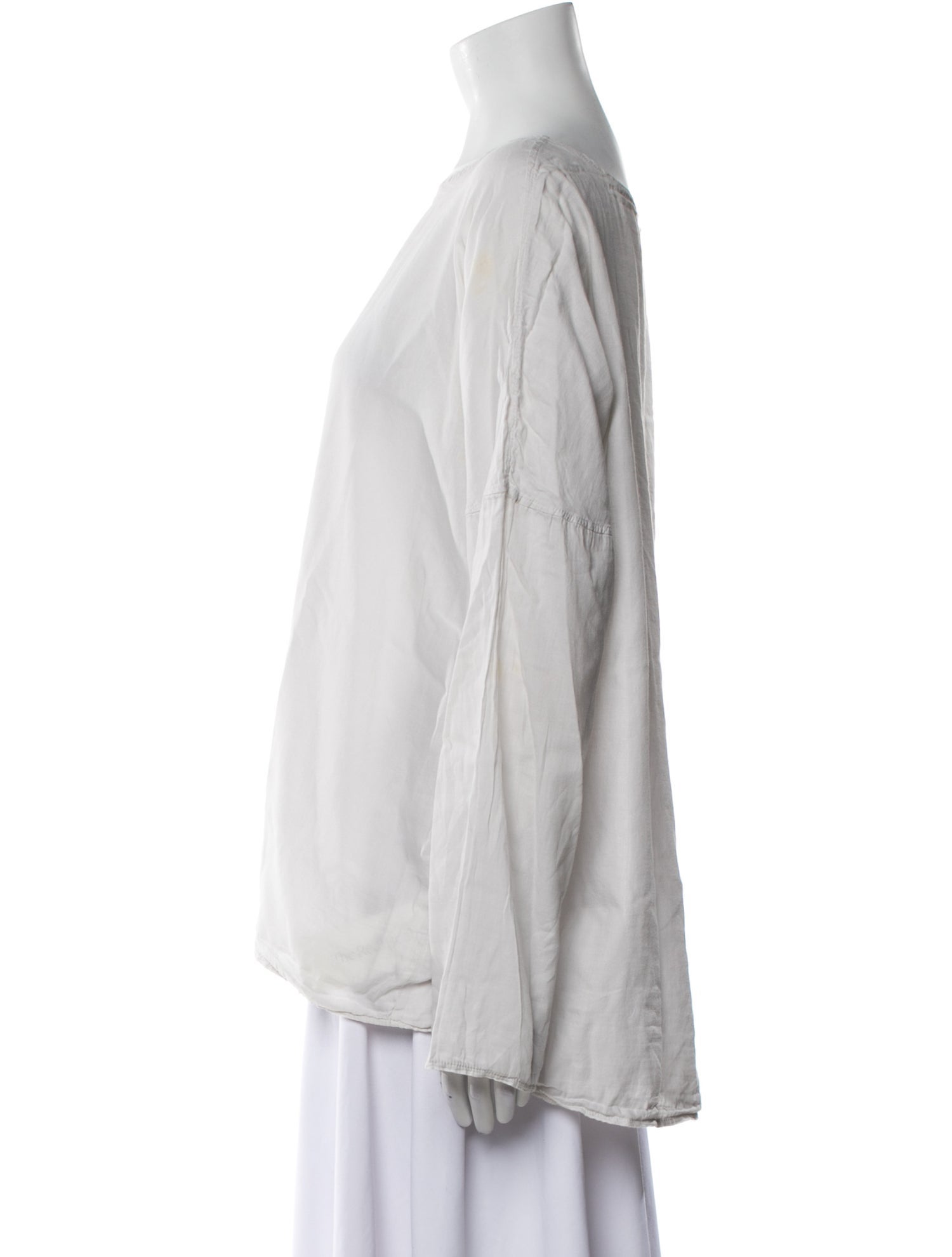 Album di Famiglia Bateau Neckline Long Sleeve Blouse