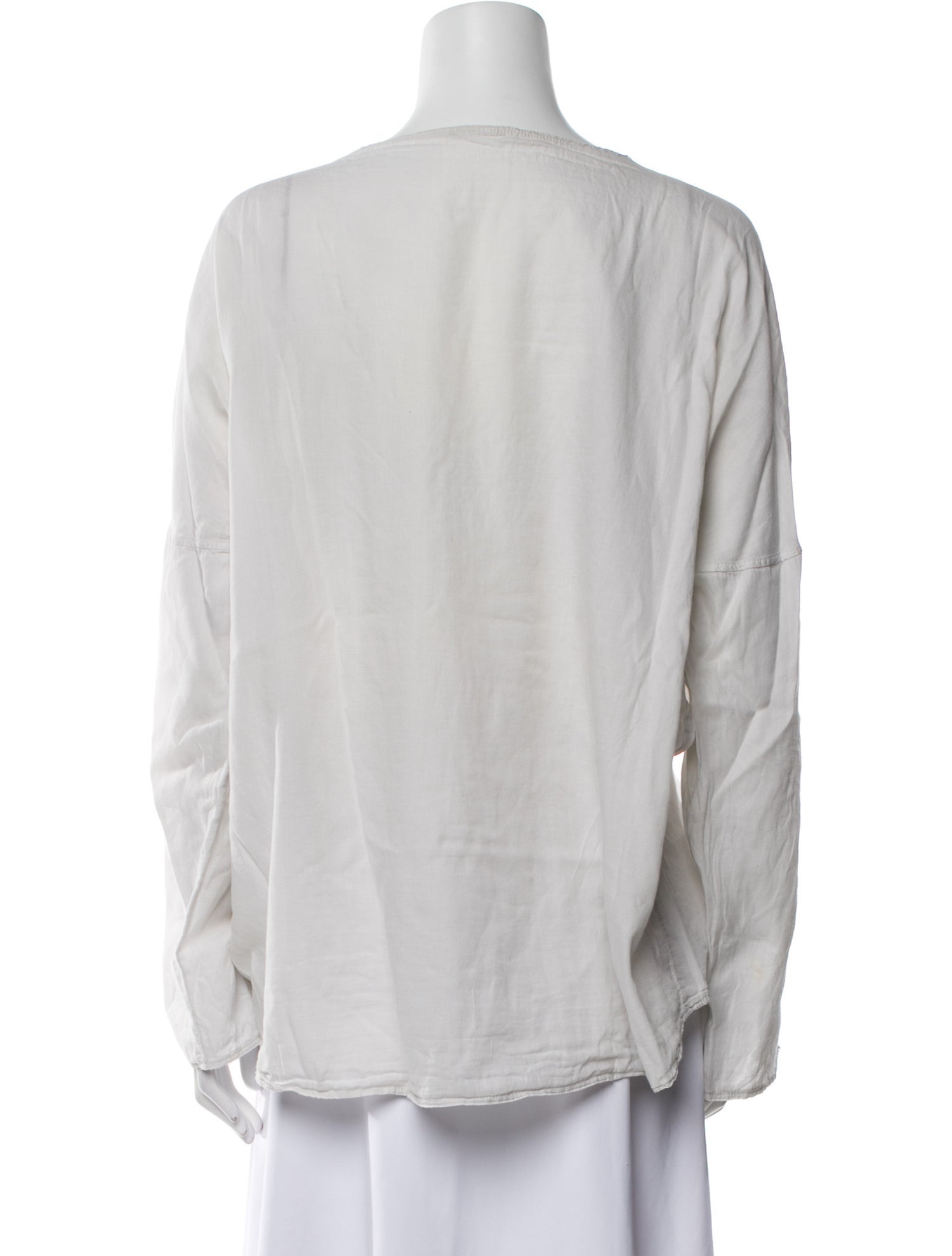 Album di Famiglia Bateau Neckline Long Sleeve Blouse