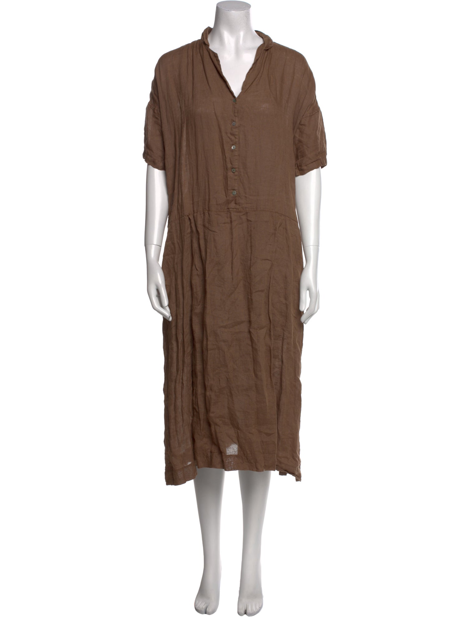 Album di Famiglia Linen Midi Length Dress