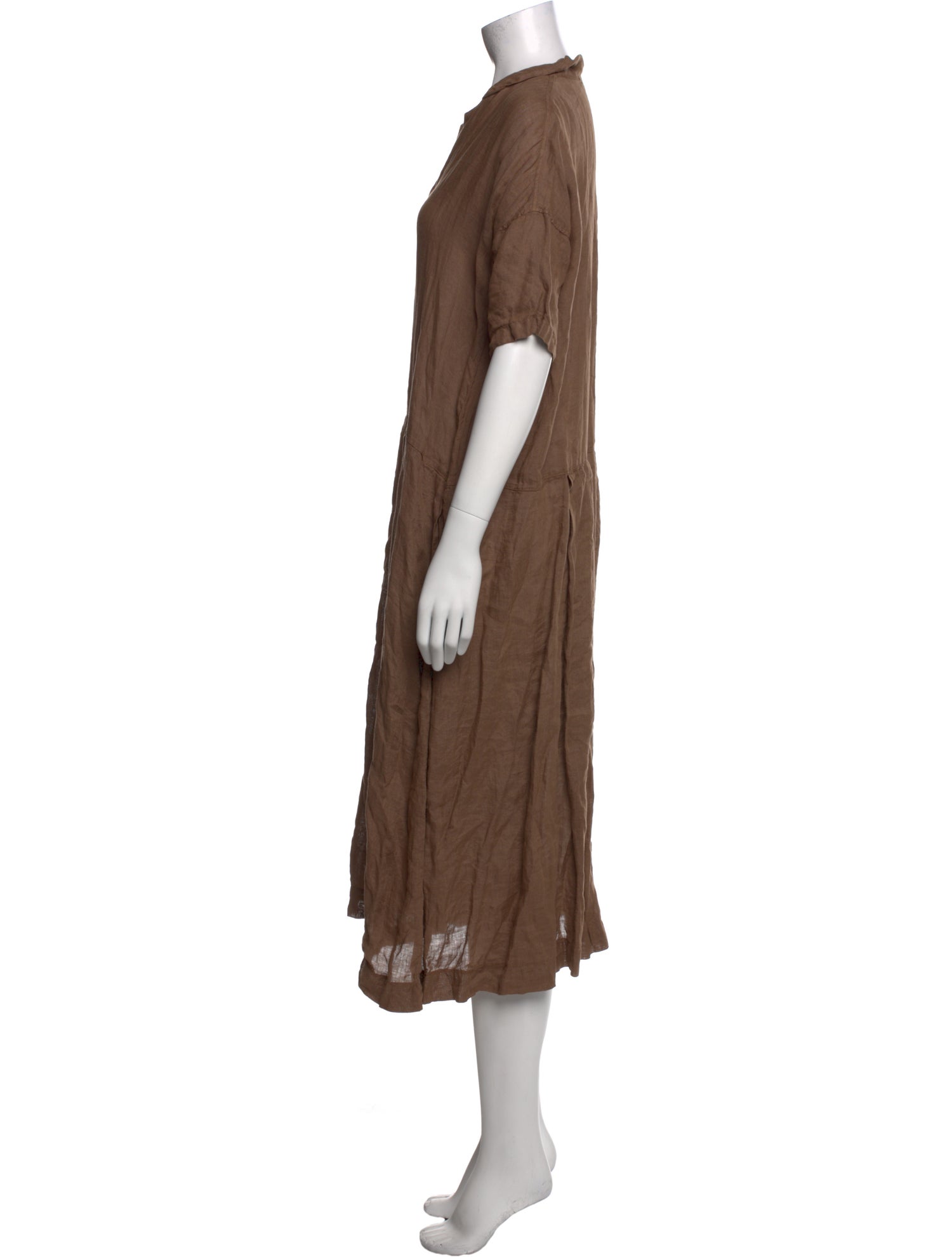Album di Famiglia Linen Midi Length Dress