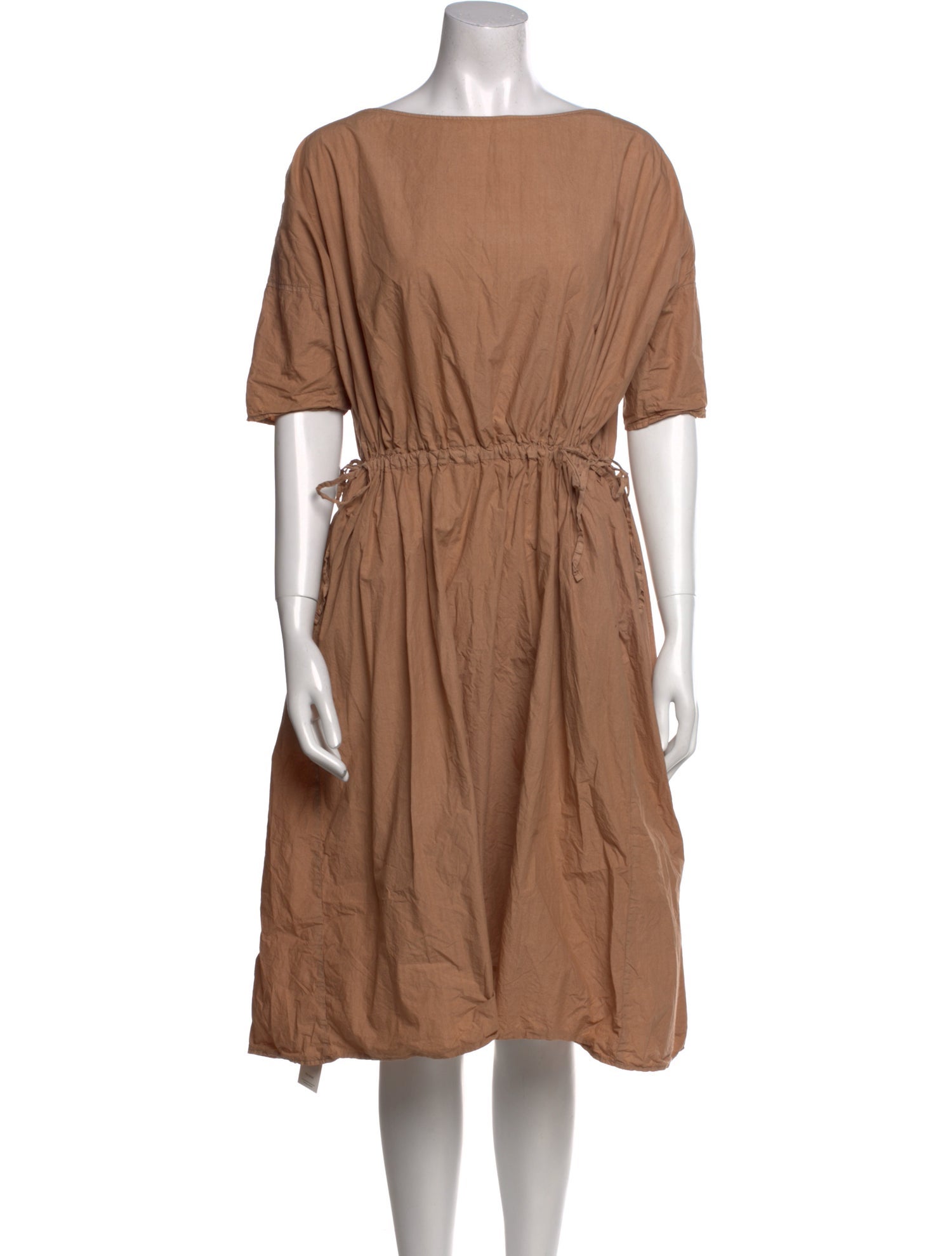 Album di Famiglia Bateau Neckline Midi Length Dress