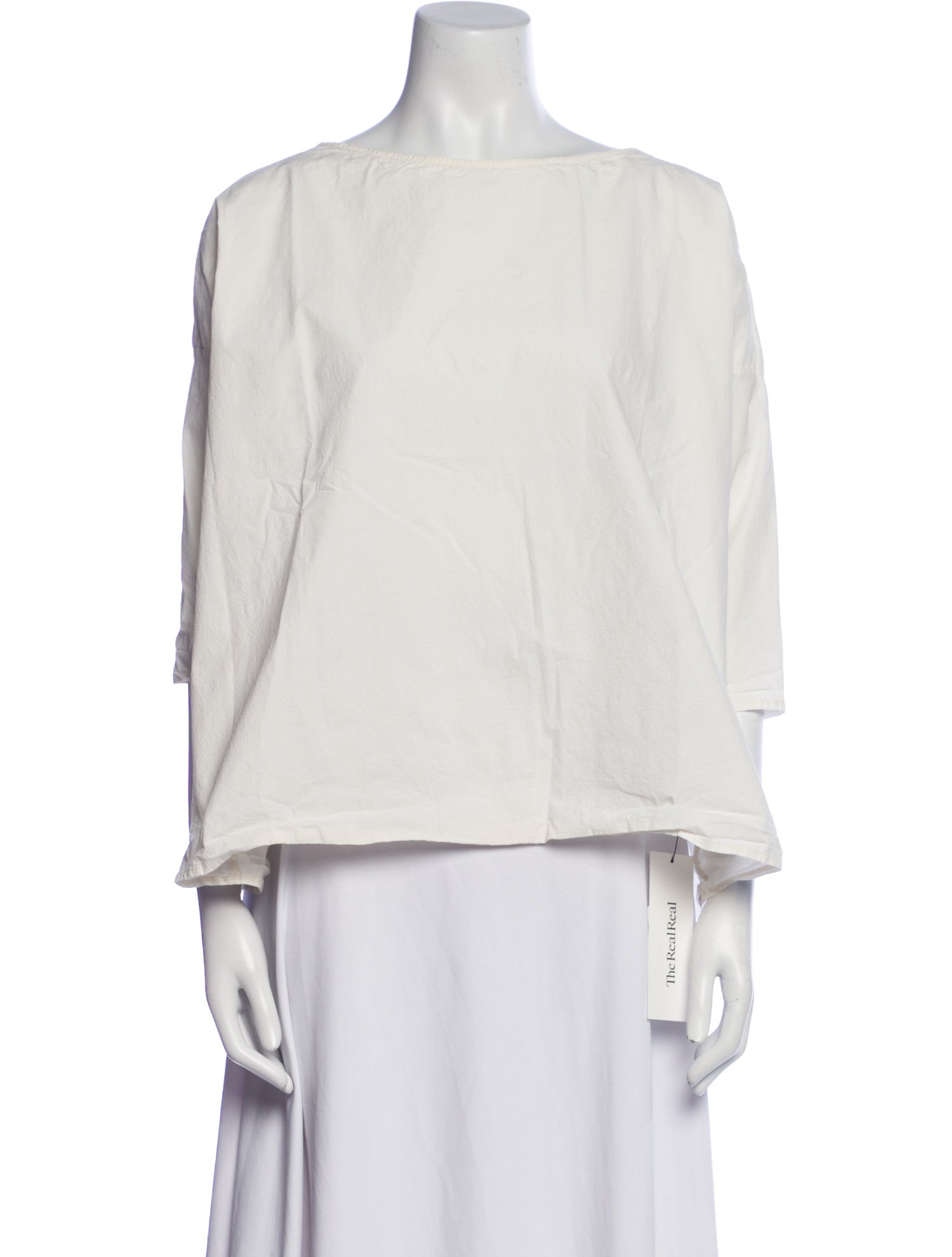 Album di Famiglia Bateau Neckline Long Sleeve Blouse