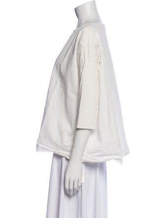 Album di Famiglia Bateau Neckline Long Sleeve Blouse