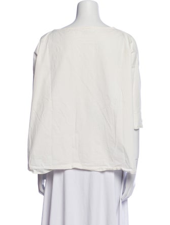 Album di Famiglia Bateau Neckline Long Sleeve Blouse