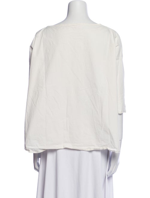 Album di Famiglia Bateau Neckline Long Sleeve Blouse