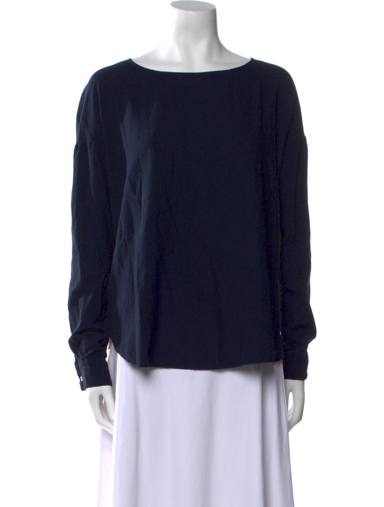 Album di Famiglia Bateau Neckline Long Sleeve Blouse