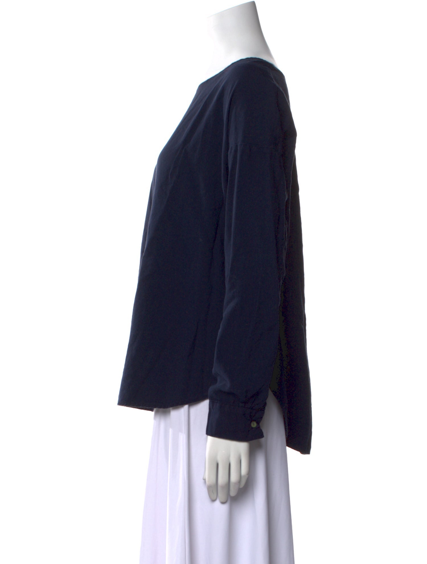 Album di Famiglia Bateau Neckline Long Sleeve Blouse