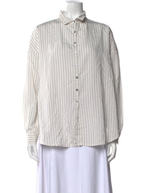 Album di Famiglia Striped Long Sleeve Button-Up Top