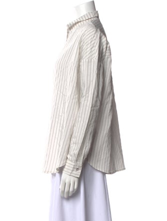 Album di Famiglia Striped Long Sleeve Button-Up Top