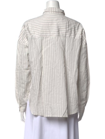 Album di Famiglia Striped Long Sleeve Button-Up Top